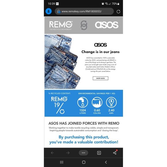 ASOS Tall Women's Remo Recycled Denim Light High Waist Straight Leg Jeans 28x36 - Picture 7 of 7